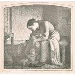 Maxwell Gordon Lightfoot (1886-1911) British. Mother and Child, Print, Inscribed in pencil, unframed