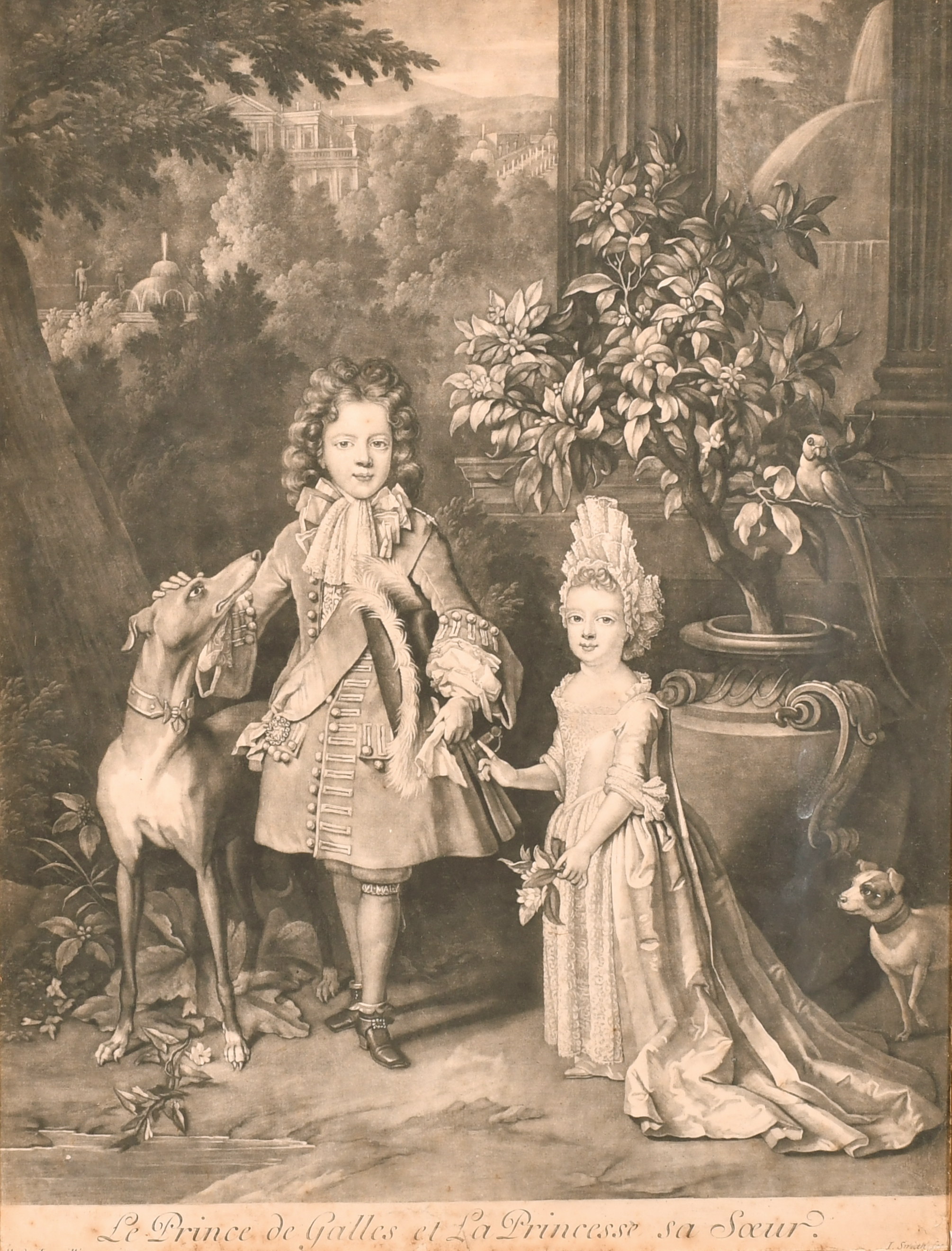 After Nicolas de Largillierre (1656-1746) French. "Le Prince de Galles et la Princesses a Soeur",