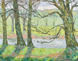Nora Gower (20th Century) British. "Spring Sunshine", Oil on board, Signed and dated 1964, and