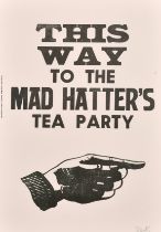 20th Century English School. "This Way To The Mad Hatter's Tea Party", Print, Signed in pencil, 17.