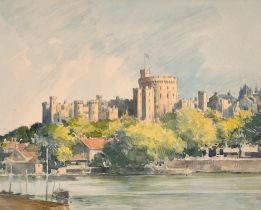 Arnold Victor Beauvais (1886-1982) British. Windsor Castle from The River, Watercolour, 7.75" x 9.5"