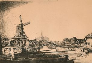 David Young Cameron (1865-1945) British. "Haarlem", Print, 7.75" x 11.5" (19.6 x 29.1cm)