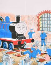 Timothy Marwood (1954-2008) British. Thomas The Tank Engine, Watercolour, Signed and dated '93,