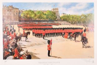 Terence Tenison Cuneo (1907-1996) British. "Trooping The Colour", Lithograph, Signed in pencil and