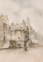 James Little (fl.1875-1910) British. "John Knox's House, Edinburgh", Watercolour and ink, Signed,