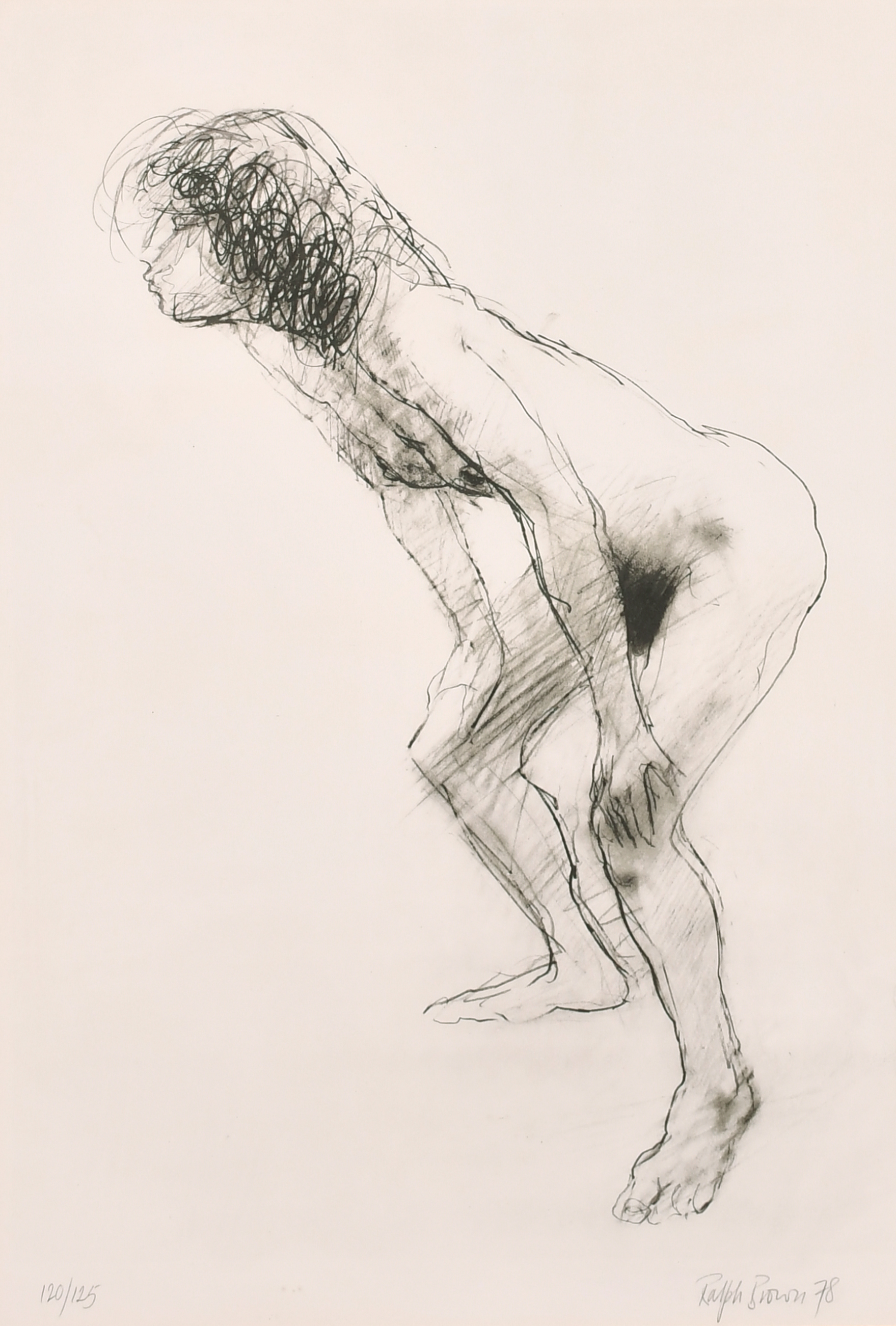 Ralph Brown (1928-2013) British. A Female Nude, Lithograph, Signed, dated '78 and numbered 120/125