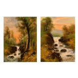 G Walters (Early 20th Century) British. A Pair of River Landscapes, Oil on canvas, Signed, 20" x 15"