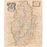 Richard Blome (1635-1705) British. "A Mapp of Nottingham Shire", Map, 12.5" x 10" (31.8 x 25.4cm)