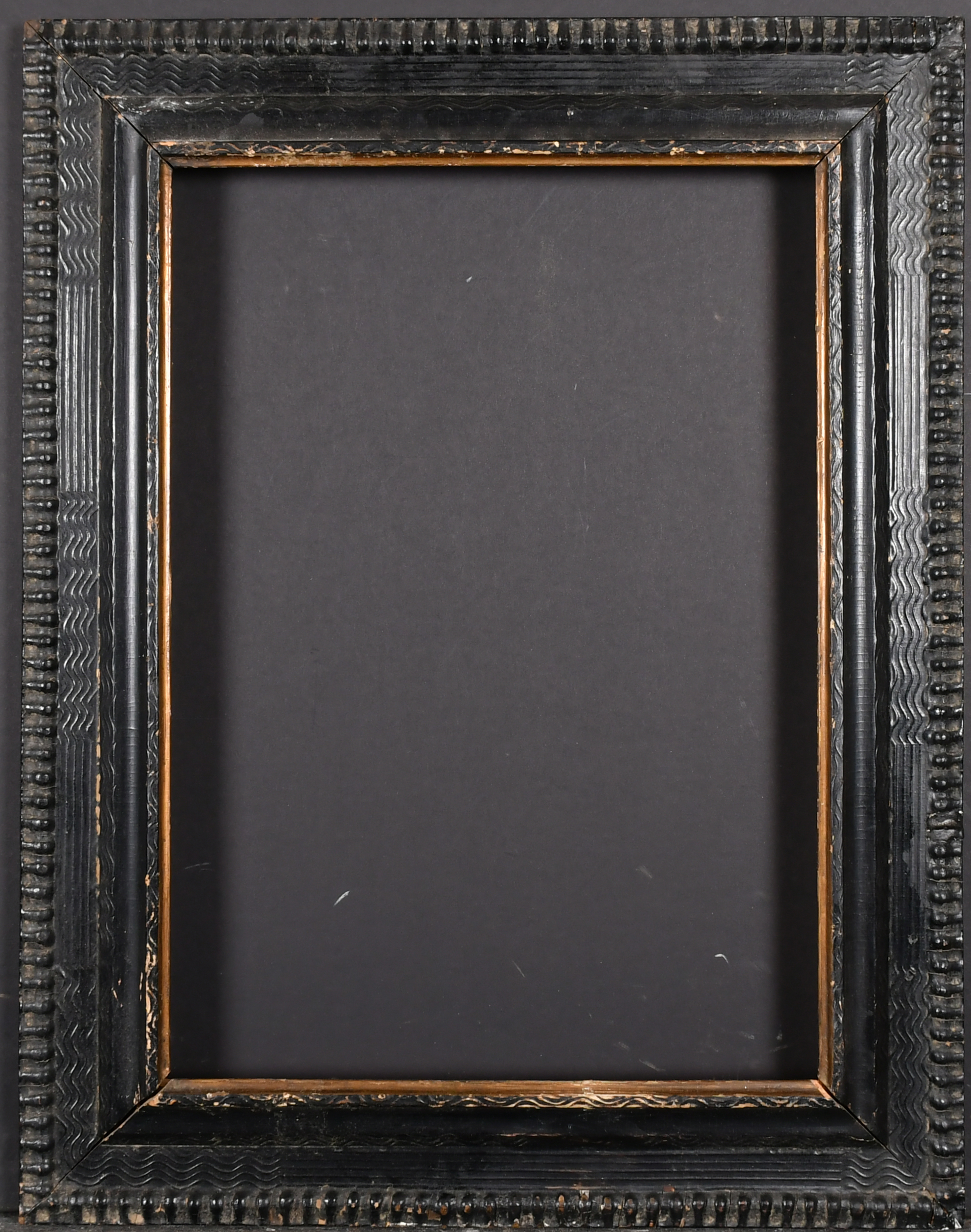 20th Century English School. A Black Painted Frame with a gilt inner edge, rebate 18" x 13" (45.7 - Image 2 of 3