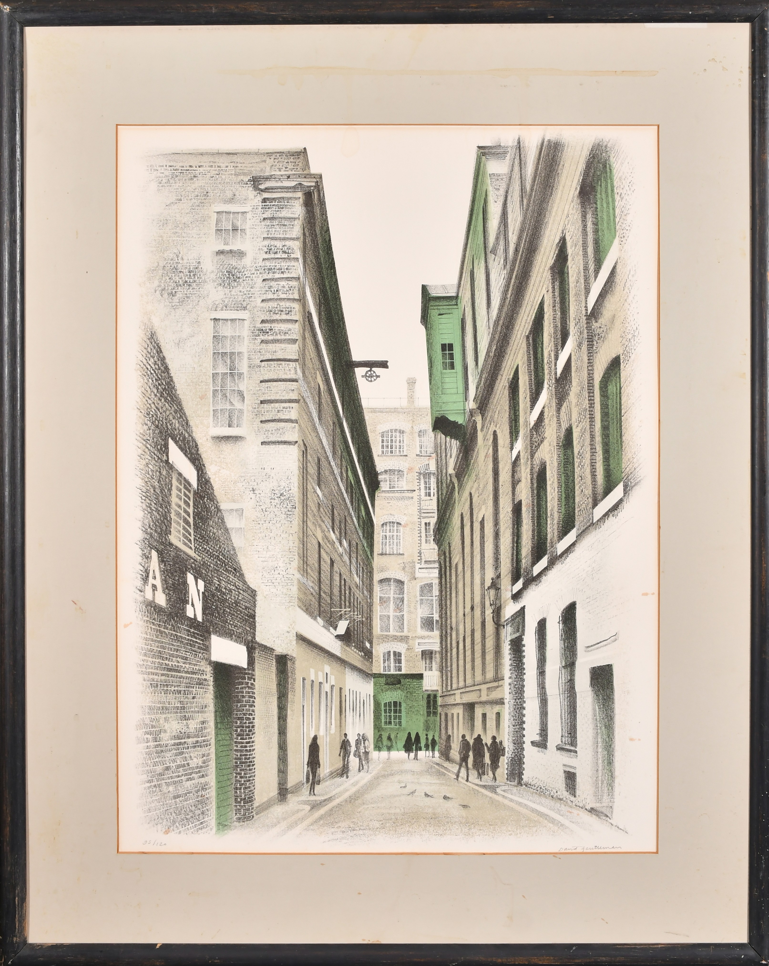 David Gentleman (1930-) British. "Langley Street", Lithograph, Signed and numbered 93/120 in pencil, - Image 2 of 5