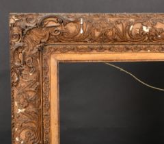 19th Century English School. A Painted Composition Frame with swept corners, rebate 36" x 28" (91.