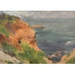 Early 20th Century French School. A Coastal Scene, Oil on panel, Signed with monogram, 7.5" x 10.
