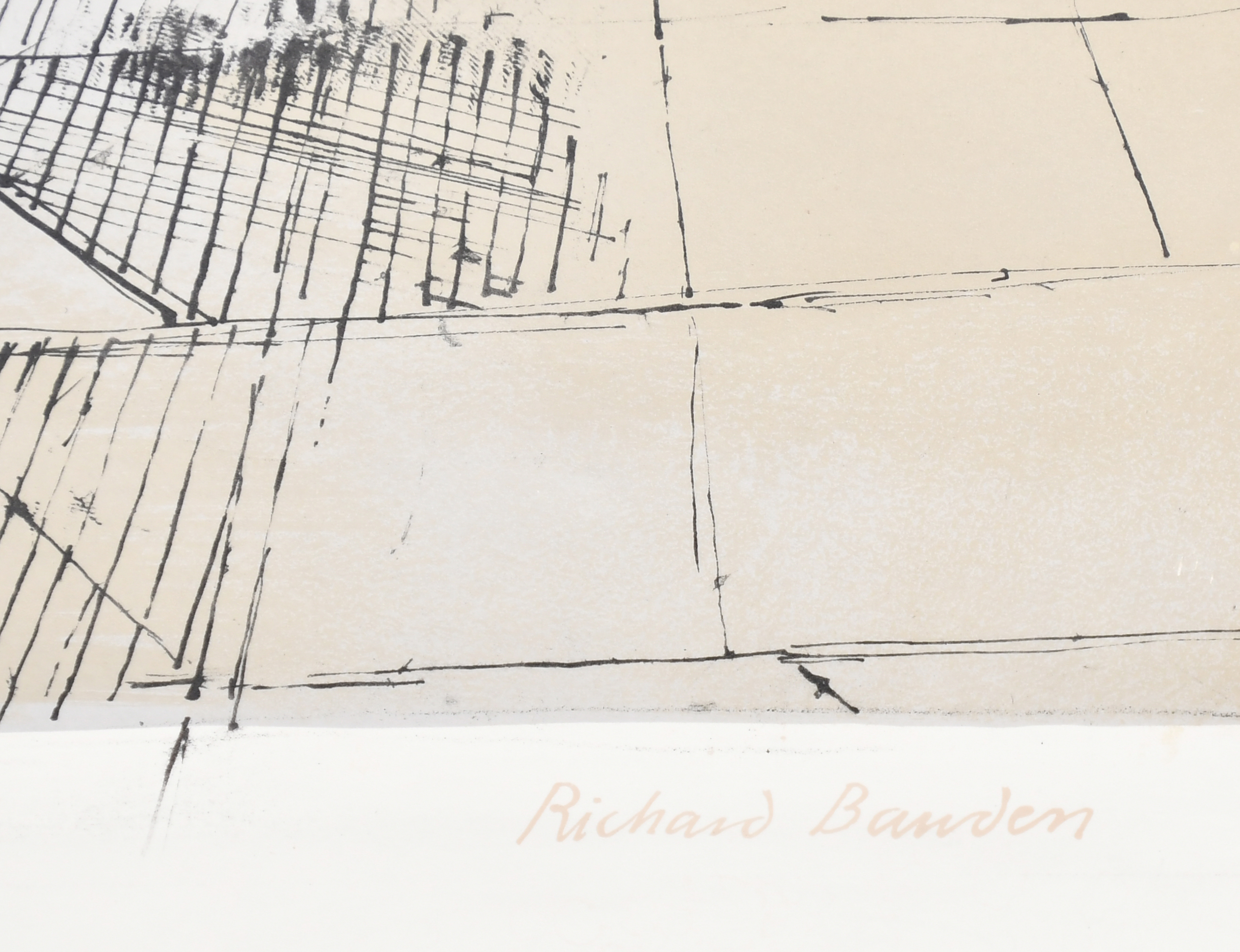 Richard Bawden (1936-) British. "St Katherine's Dock", Lithograph, Signed, unframed, 18" x 24" (45.7 - Image 4 of 4