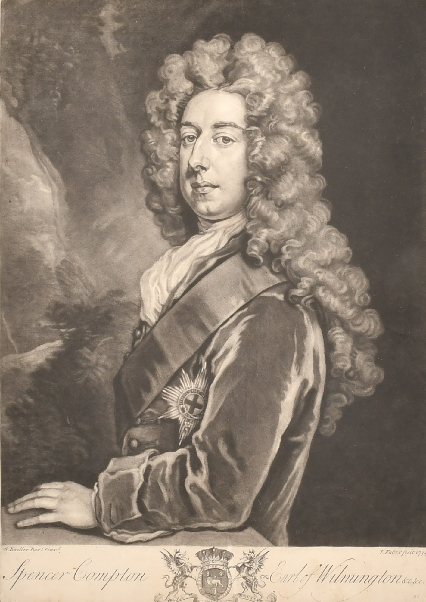 After Godfrey Kneller (1646-1723) German/British. William Cavendish, Duke of Devonshire, Mezzotint - Image 2 of 10
