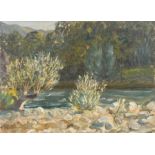 Maurice Frederick Codner (1888-1958) British. A River Scene, Oil on artist's board, Inscribed on a
