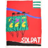 Bruce Mclean (1944-) British. "Soldat (1989)", Screenprint, Signed, numbered 23/75 and dated '89,