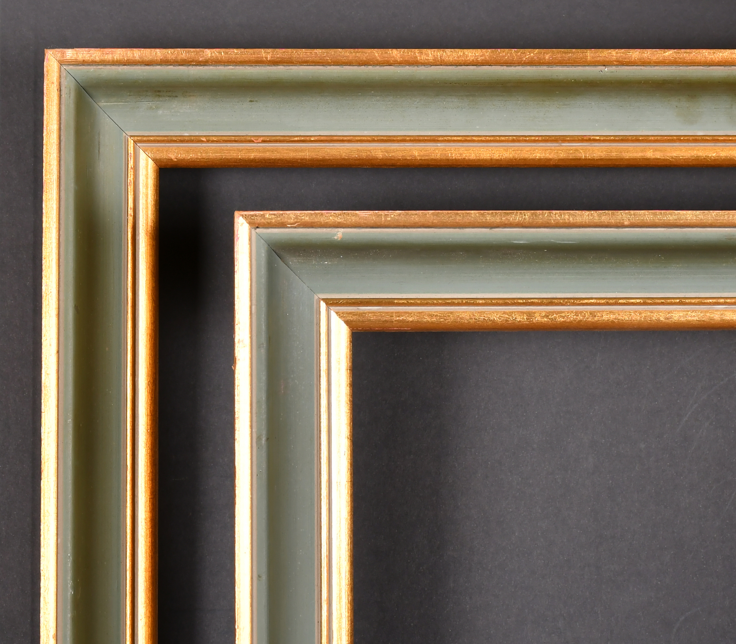 20th Century English School. A Painted Frame, with gilt inner and outer edges, rebate 24" x 18" (