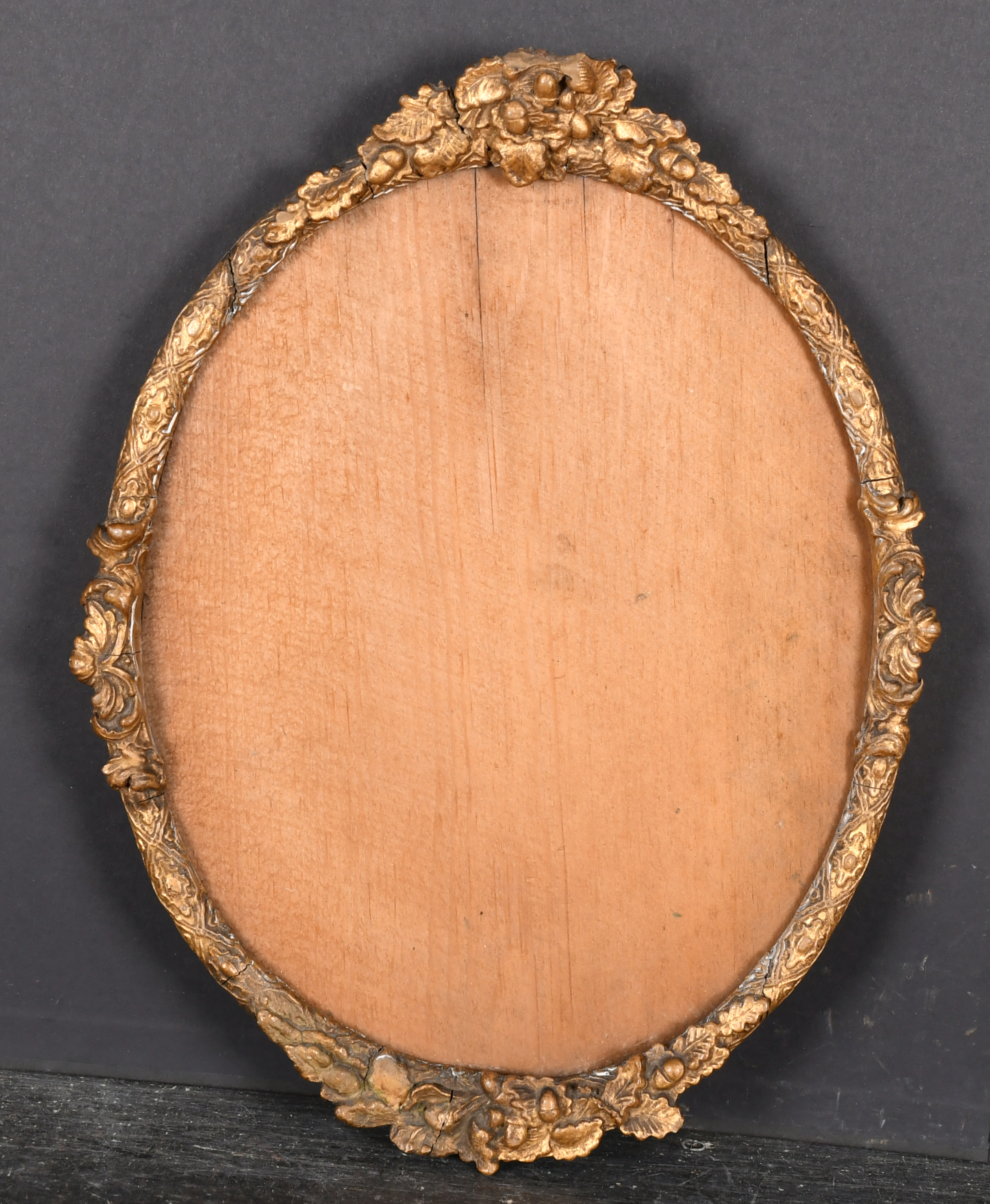 19th Century English School. An Oval Gilt Composition Frame, with inset glass, 13.25" x 10.5" (33. - Image 2 of 3