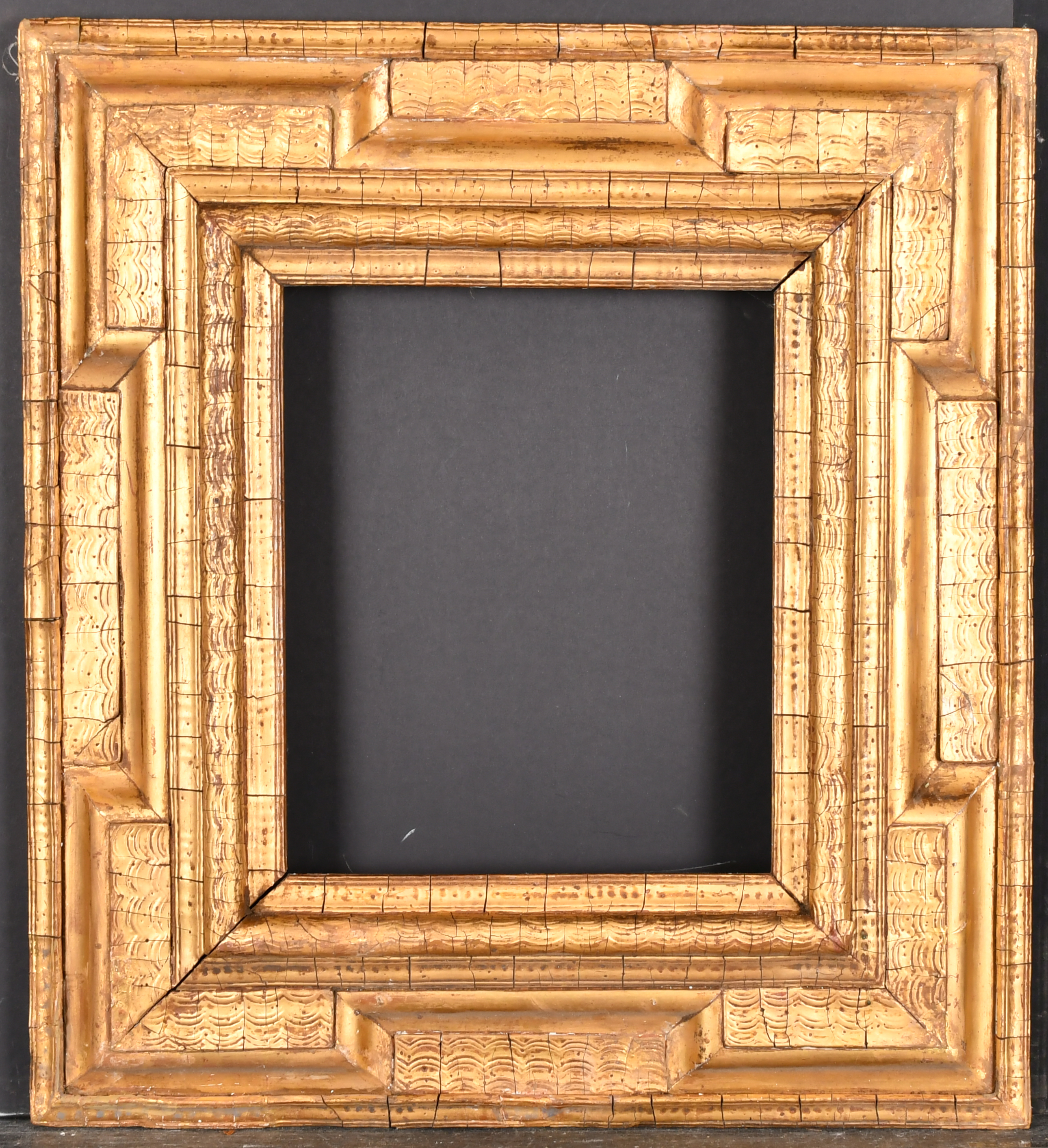 19th Century Dutch School. A Gold Painted Dutch Black Frame, rebate 13.25" x 11" (33.6 x 28cm) - Image 2 of 3