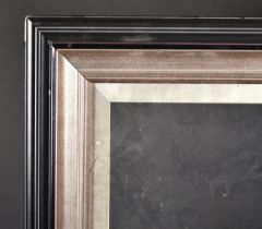 20th-21st Century English School. A Silver and Black Painted Frame, with inset glass, rebate 47.5" x