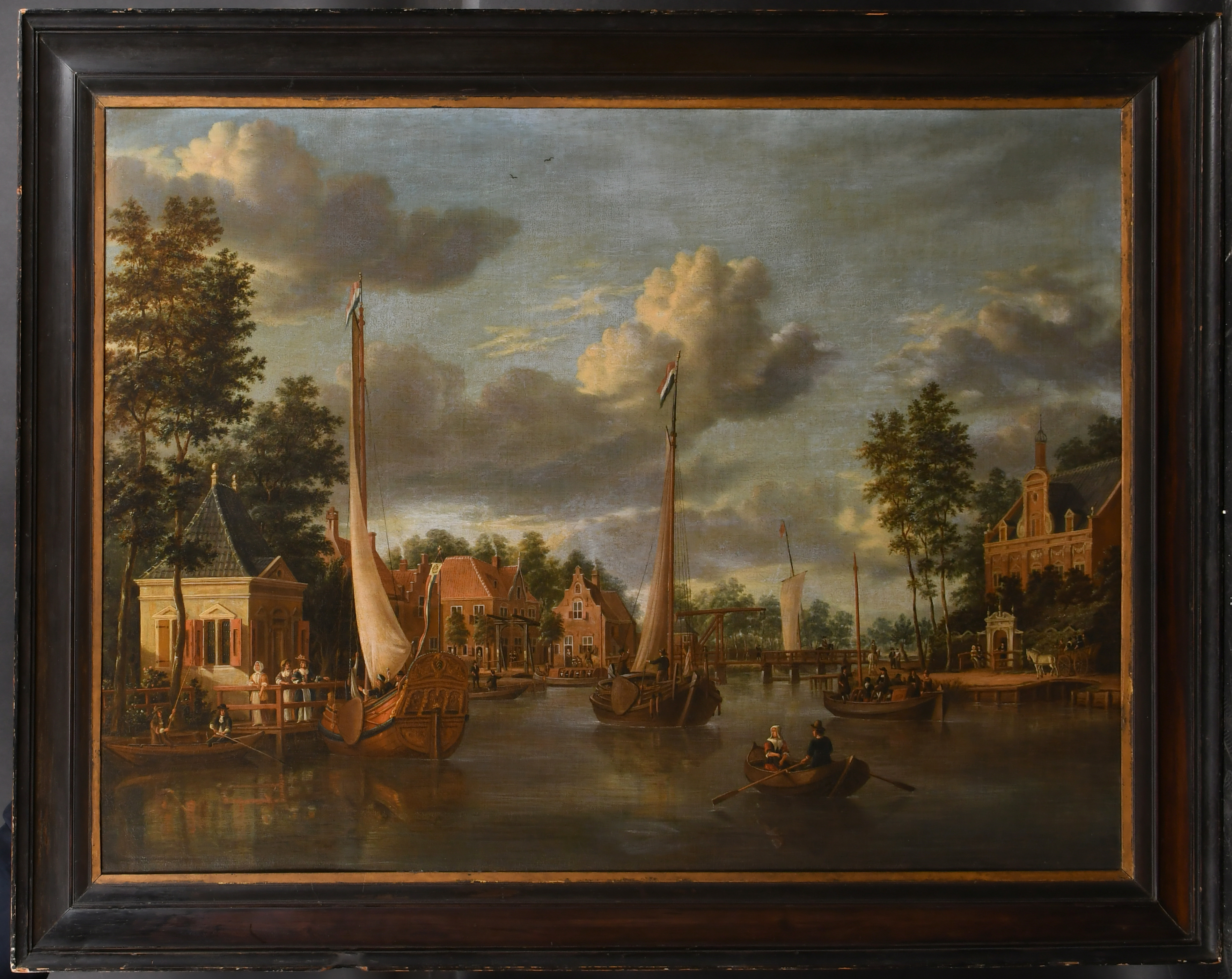 Circle of Jacob Storck (1641-1692) Dutch. A Capriccio View of Maarsen, Oil on canvas, 30" x 42" ( - Image 2 of 6