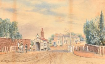Frank Sparks (19th-20th Century) British. "The Toll Bar, Kilburn, 1851", Watercolour, Signed and