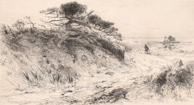 Robert Swain Gifford (1840-1905) British. "The Path To The Shore", Etching, Inscribed, unframed 4.