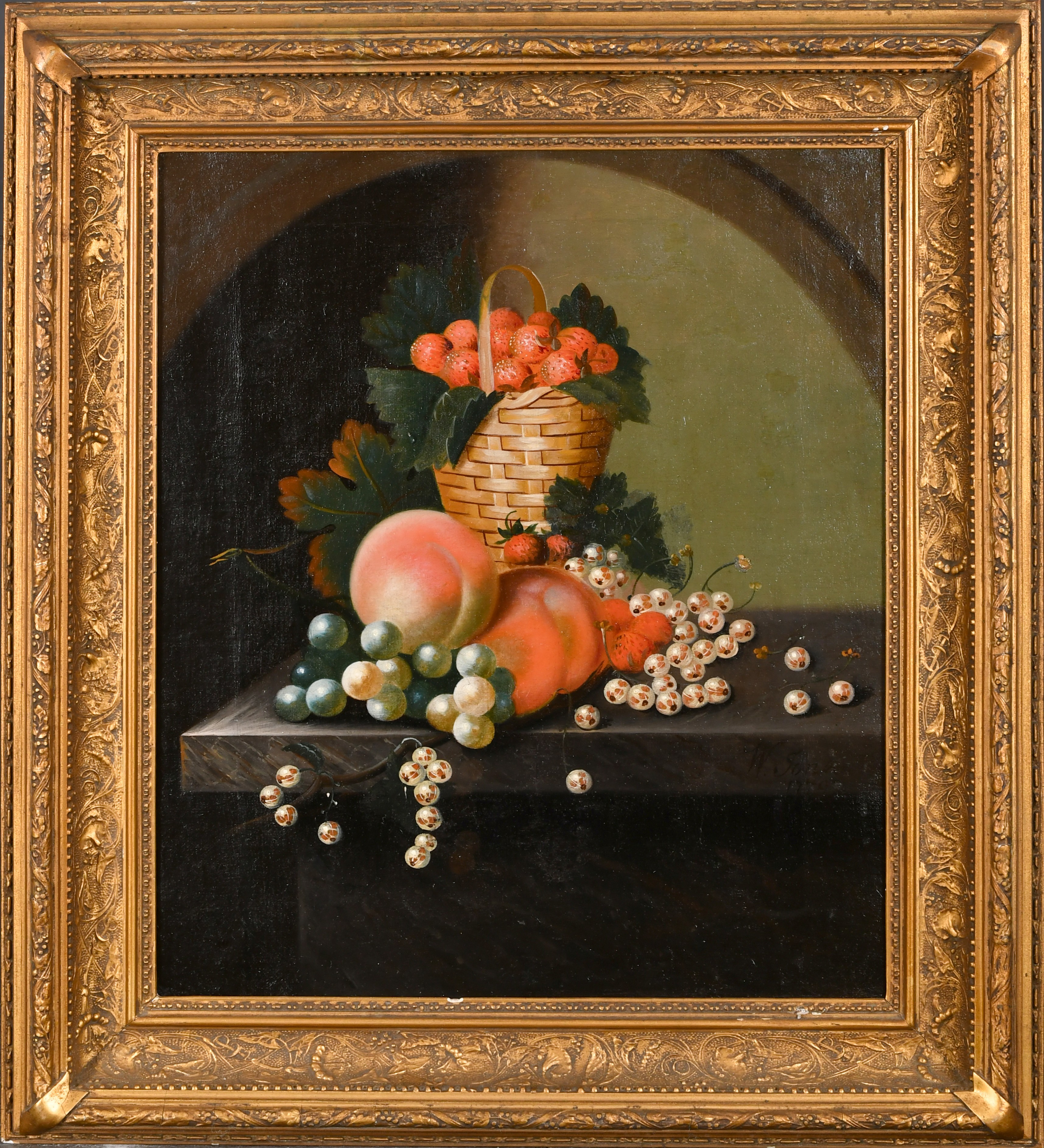 William Jones of Bath (act.1764-1777) British. Still Life of Fruit with a Basket of Strawberries, - Image 2 of 4