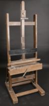 19th Century English School. A Mechanical Easel, with winding handle, 66" x 27.25" x 26.75" (maximum