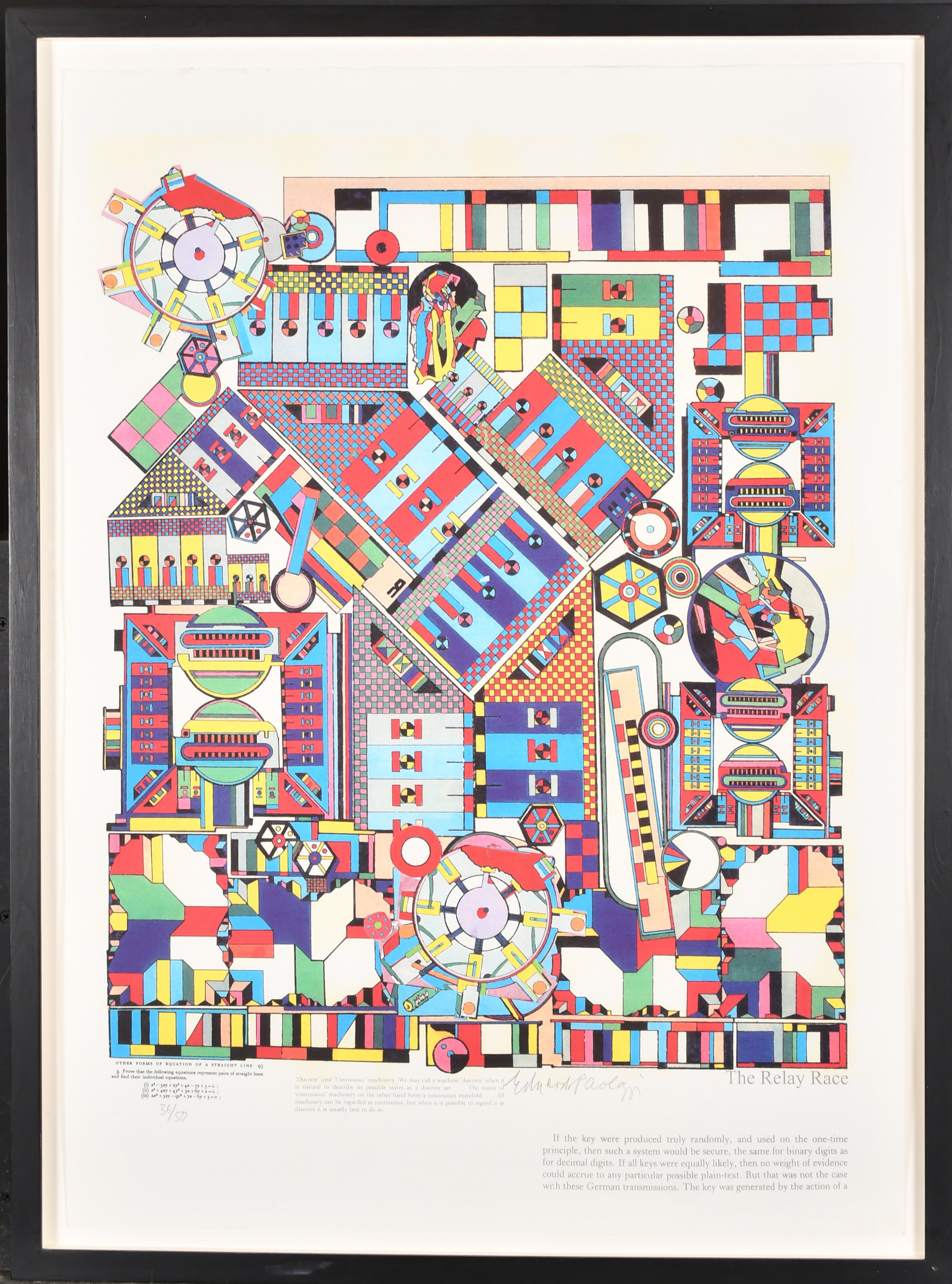 Eduardo Paolozzi (1924-2005) British. "Turing 4, 2000", Screenprint, Signed and numbered 36/50 in - Image 2 of 5