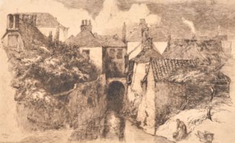 John Arthur Poulter (1825-1921) British. "Romsey-Hants", Etching, Inscribed in pencil, unframed 5.