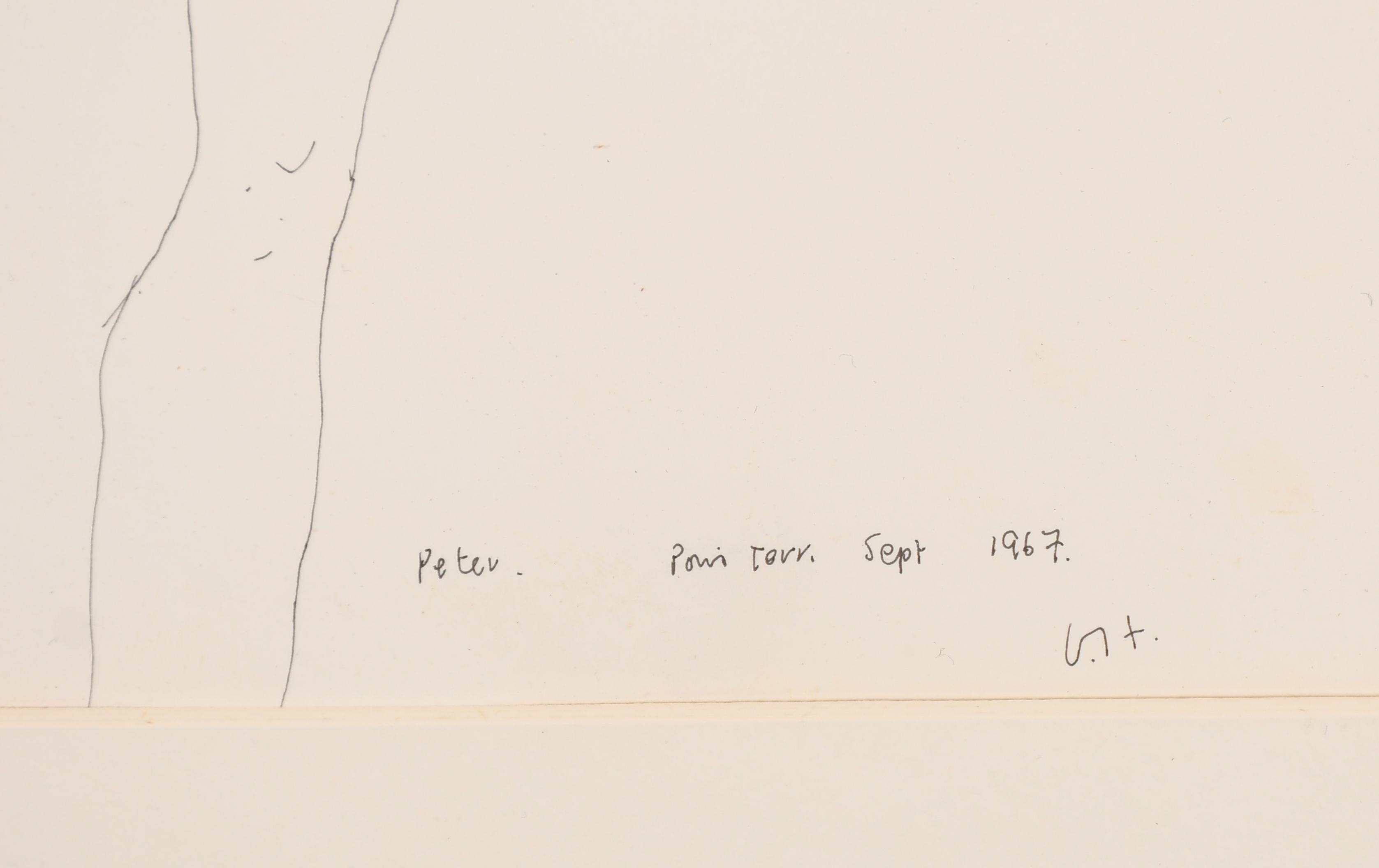 David Hockney (1937-) British. "Peter" (Peter Schlesinger), Ink, Signed, inscribed 'Powis Terr' - Image 3 of 5