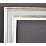 20th-21st Century English School. A Painted Frame with silver inner and outer edges and a white