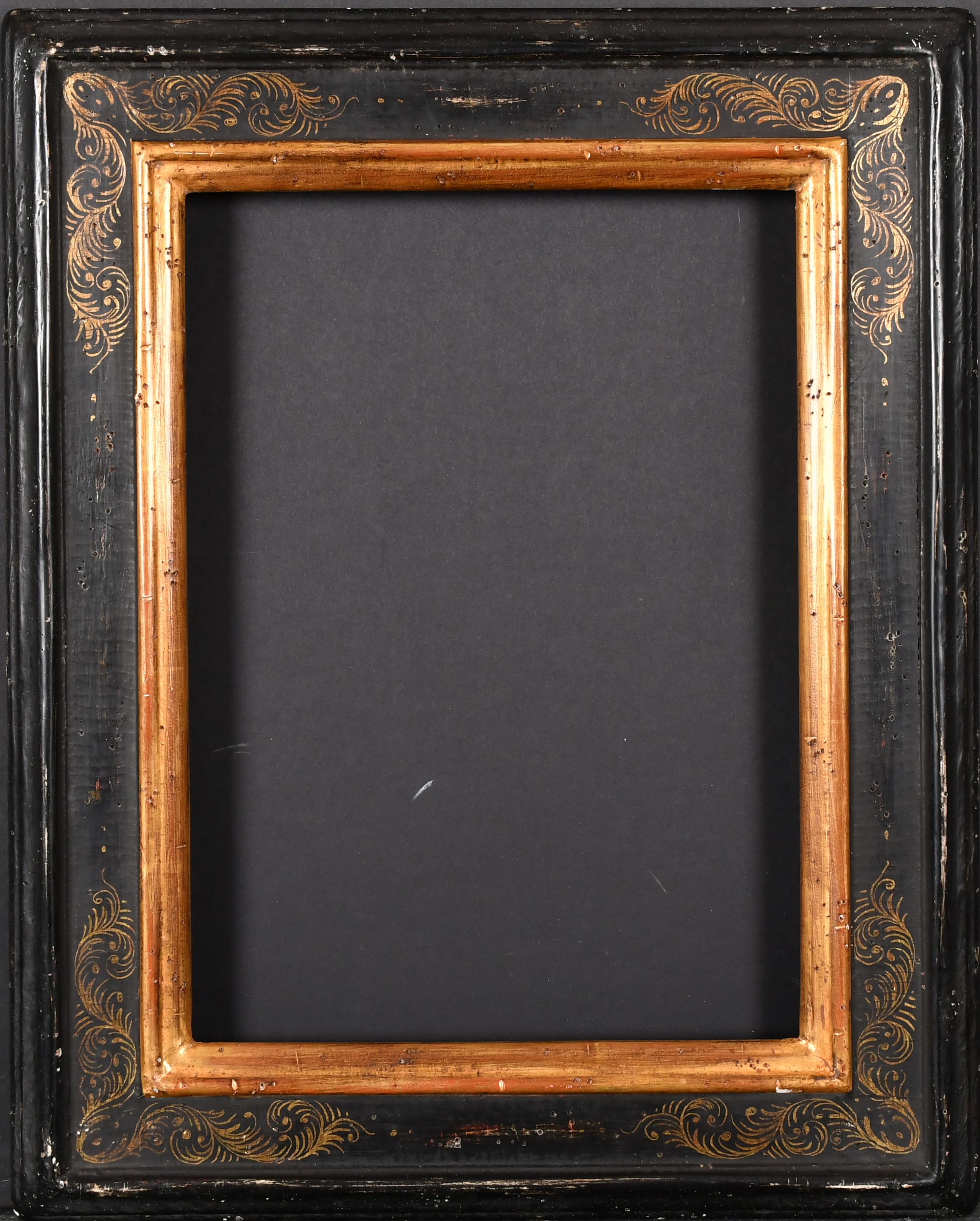20th Century Italian School. A Black and Gilt Painted Frame, rebate 13.25" x 9.75" (33.6 x 24.7cm) - Image 2 of 3