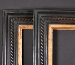 Early 20th Century English School. A Pair of Darkwood Frames, with gilt slips, rebate 25.5" x 20.