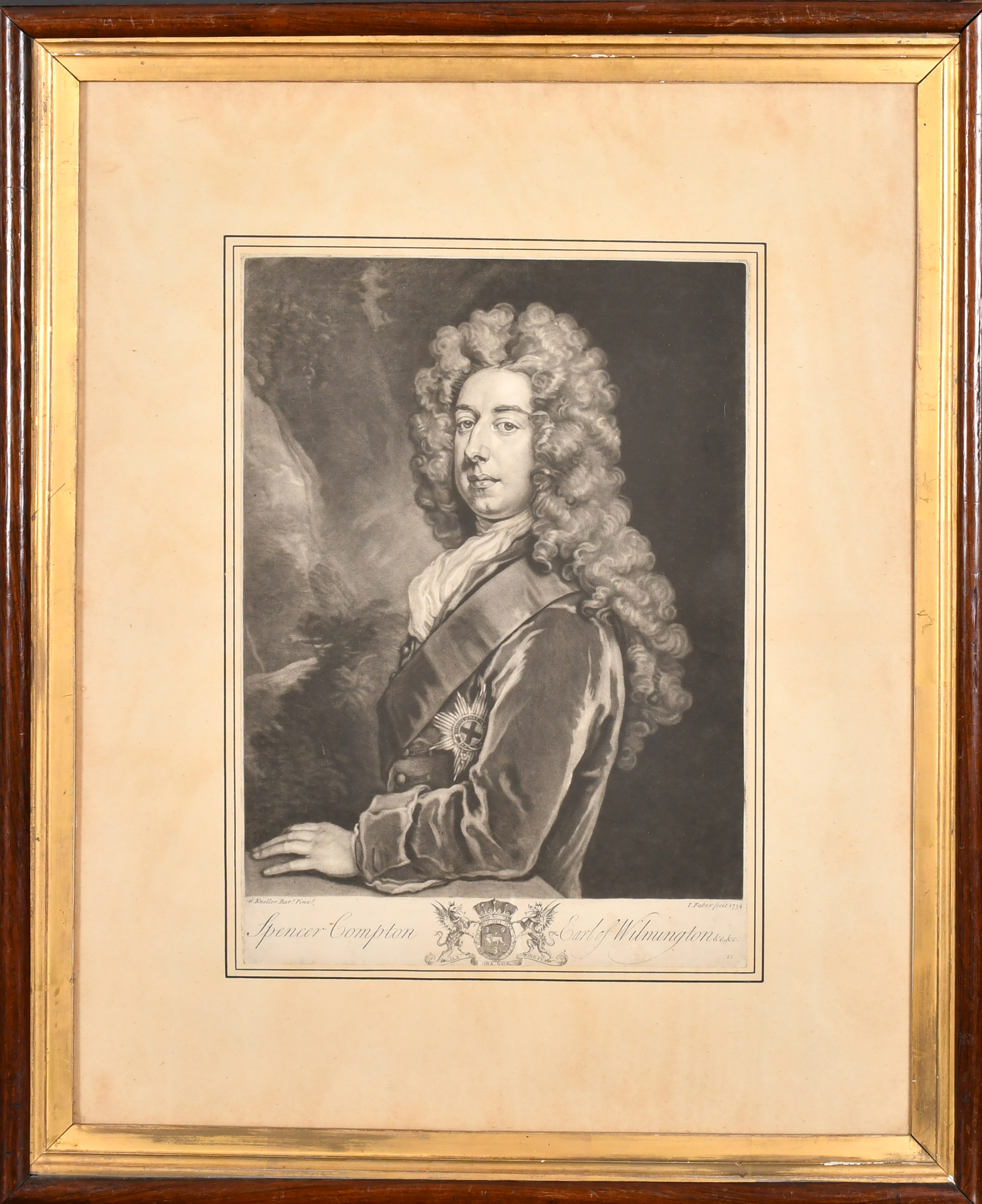 After Godfrey Kneller (1646-1723) German/British. William Cavendish, Duke of Devonshire, Mezzotint - Image 5 of 10