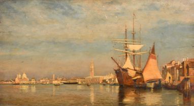 William Henry Jobbins (c.1840-1893) British. "Venice", Oil on panel, Signed, and inscribed and dated