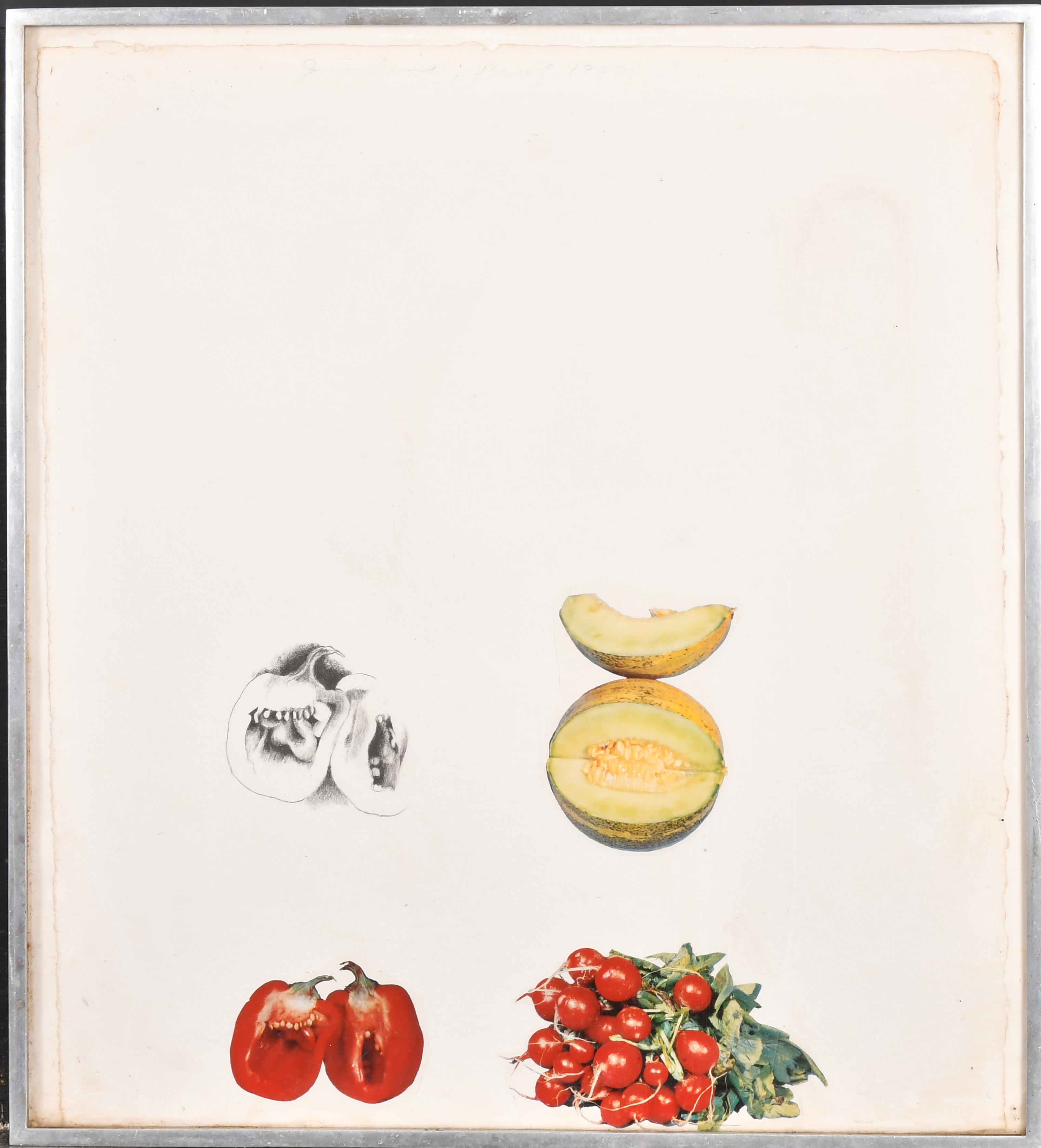 Jim Dine (1935-) American. "Vegetables 7", Lithograph and collage, Signed, inscribed 'proof' and - Image 2 of 4