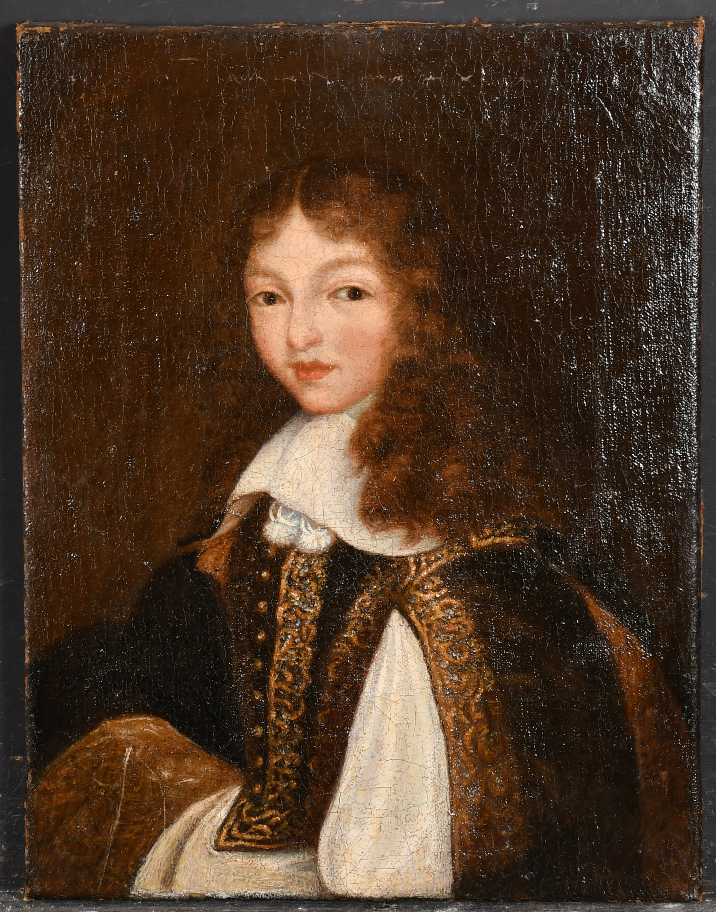 17th Century European School. Portrait of a Boy, Oil on canvas, unframed 16" x 12" (40.8 x 30.5cm) - Image 2 of 3