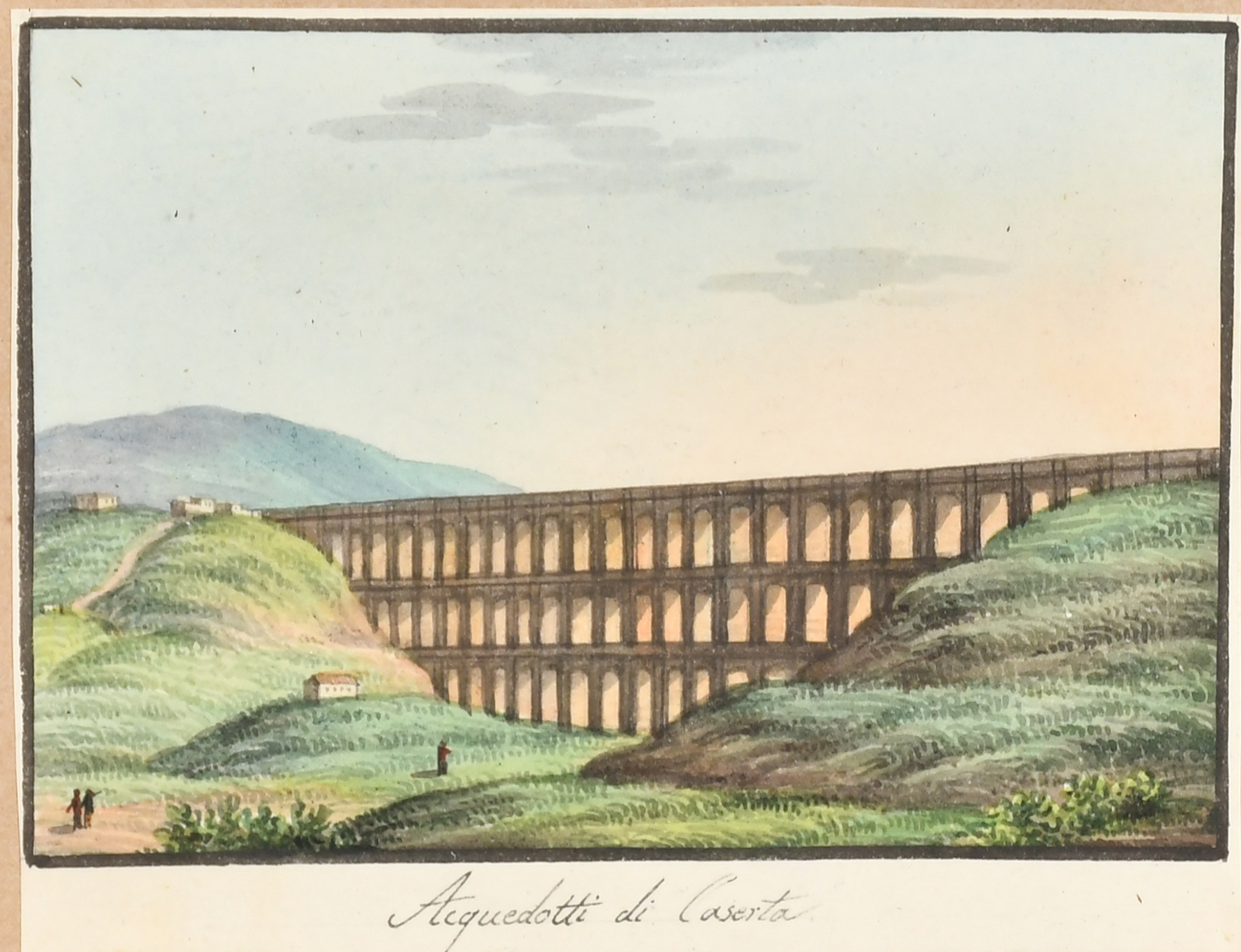 19th Century Italian School. "Napoli dal Carmine", Watercolour, Inscribed, 2.75" x 3.85" (7 x - Image 3 of 10