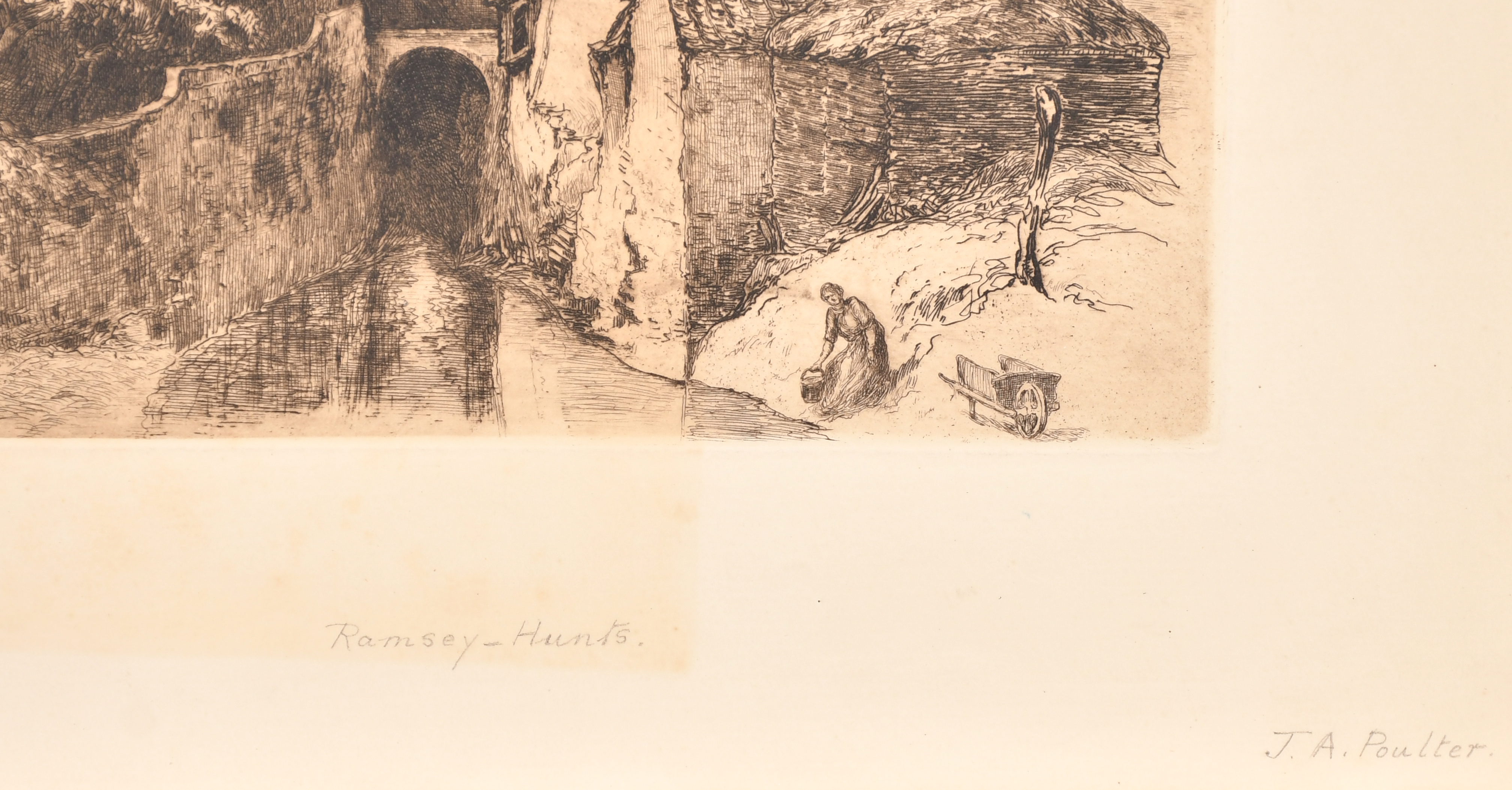 John Arthur Poulter (1825-1921) British. "Romsey-Hants", Etching, Inscribed in pencil, unframed 5. - Image 9 of 9