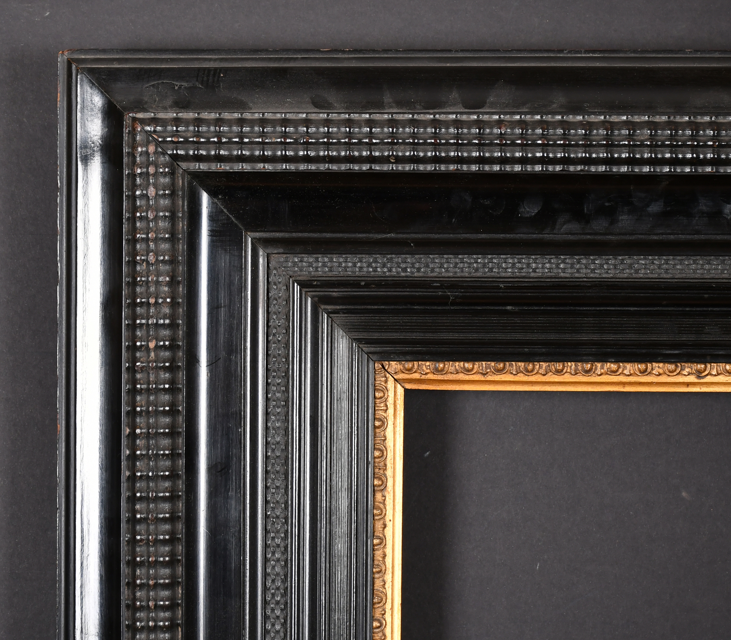 Early 19th Century Dutch School. A Black Frame, with a gilt slip, rebate 14.5" x 11" (36.8 x 27.9cm)