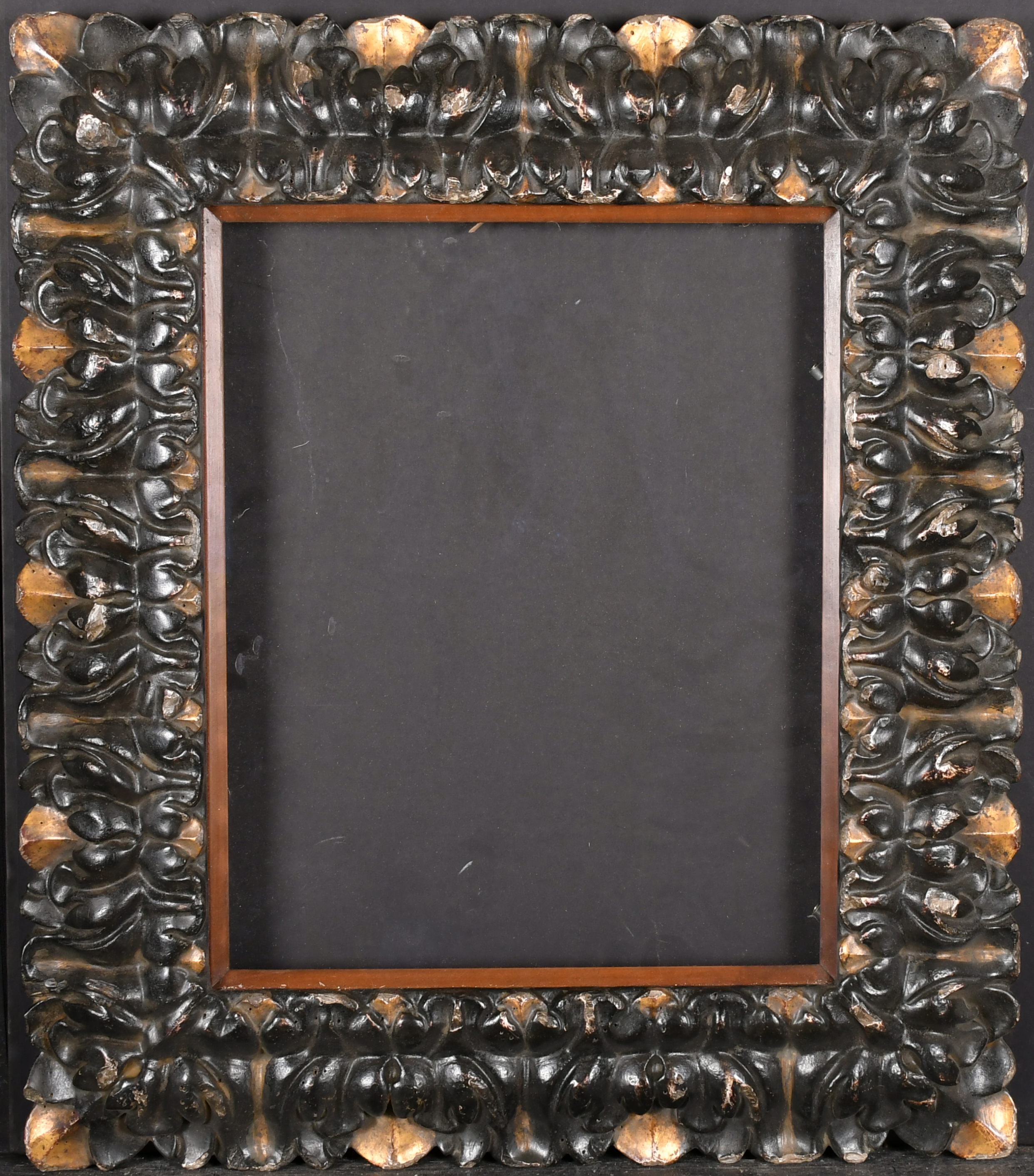 19th Century Italian School. A Black and Gilt Painted Frame, with inset glass, rebate 16.5" x 13.25" - Image 2 of 3