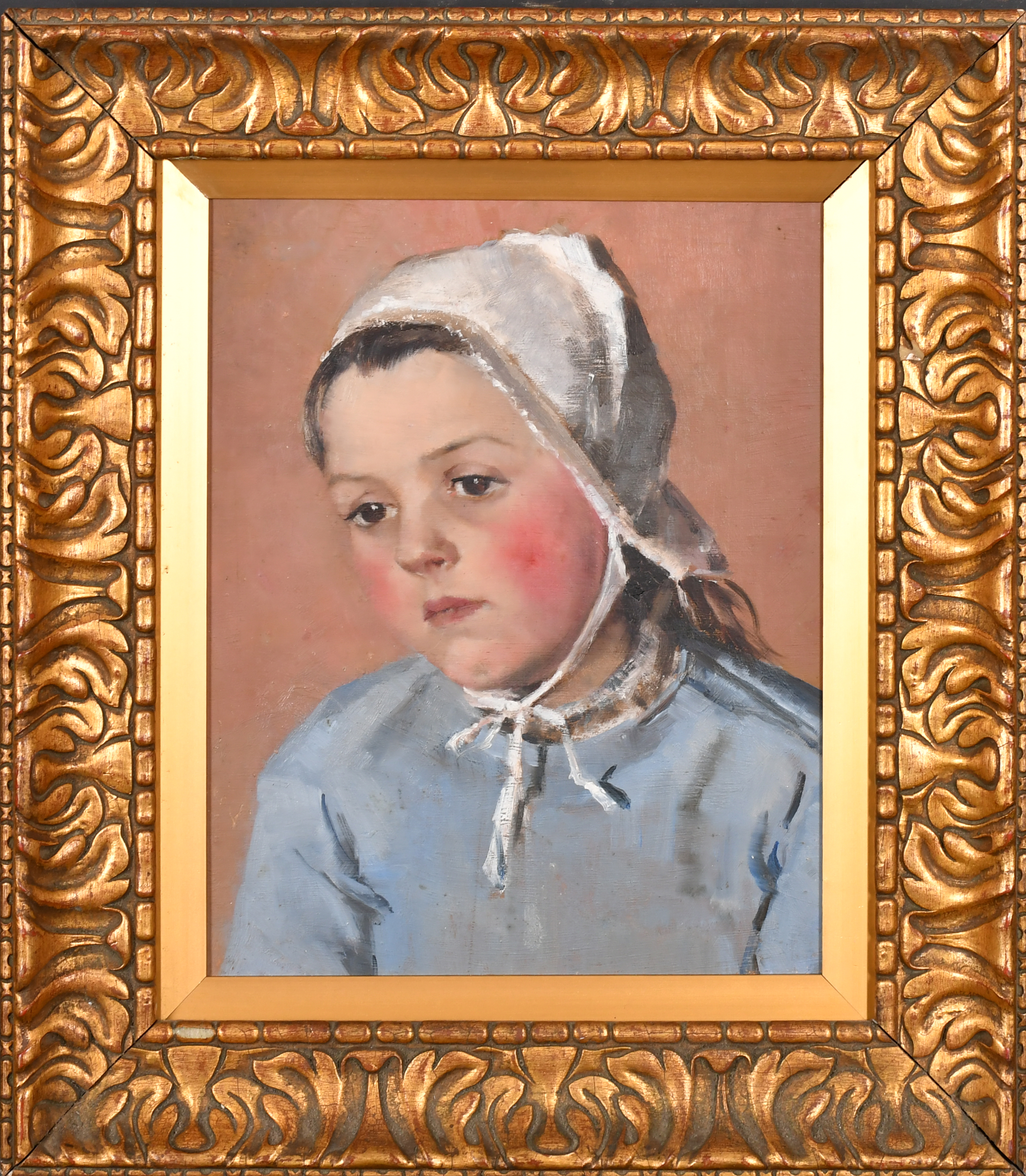 Early 20th Century English School. Head Study of a Young Girl, Oil on board, 12.5" x 10" (31.7 x - Image 2 of 3