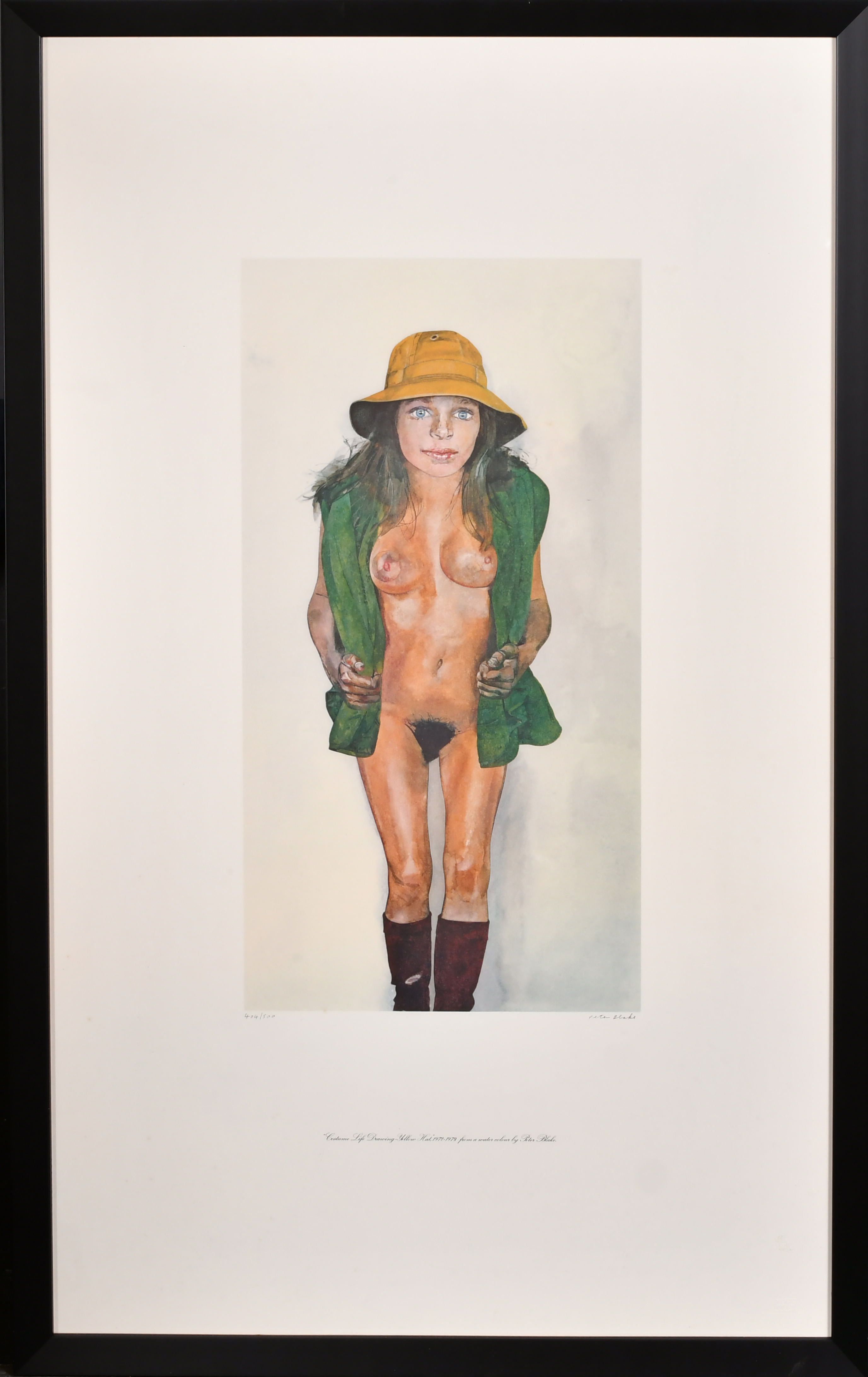 Peter Blake (1932-) British. "Costume Life Drawing - Yellow Hat", Lithograph, Signed and numbered - Image 2 of 4