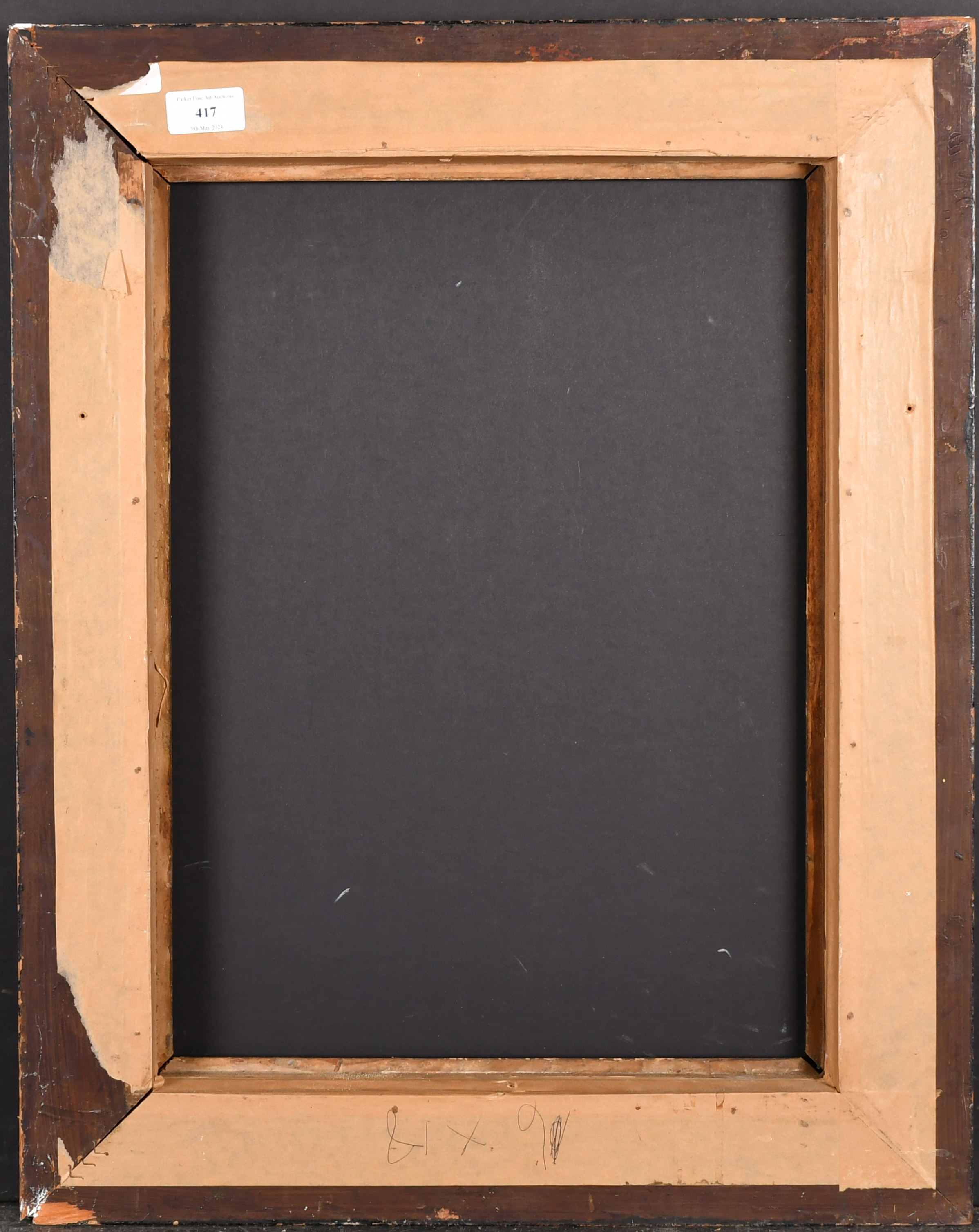 20th Century English School. A Black Painted Frame with a gilt inner edge, rebate 18" x 13" (45.7 - Image 3 of 3
