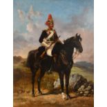 Alfred Frank de Prades (1825-1885) French/British. A Royal Horse Guard Trooper, Oil on board,