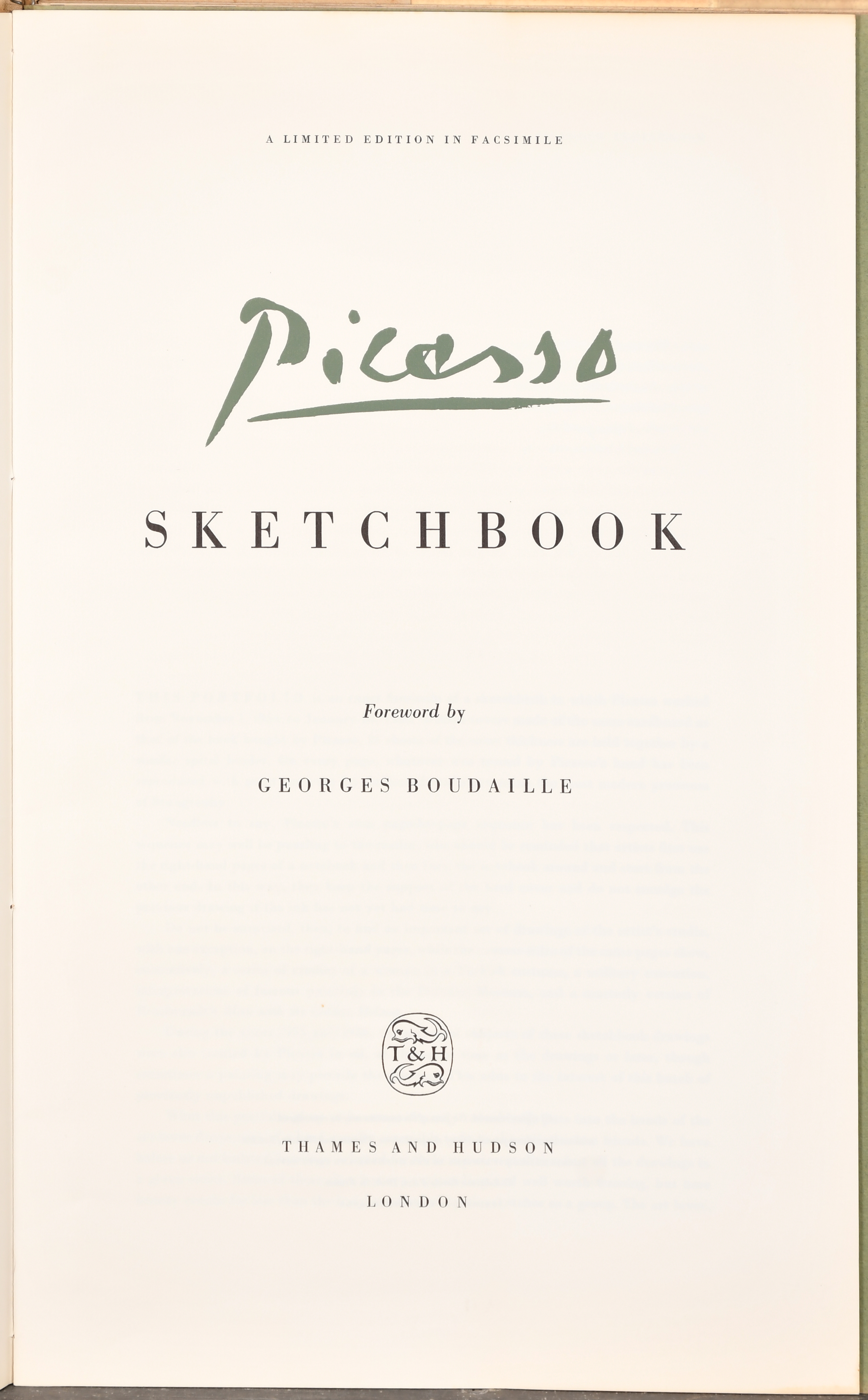 Pablo Picasso (1881-1973) Spanish. 'Picasso's Sketchbook', Limited Edition in facsimile, published - Image 3 of 4