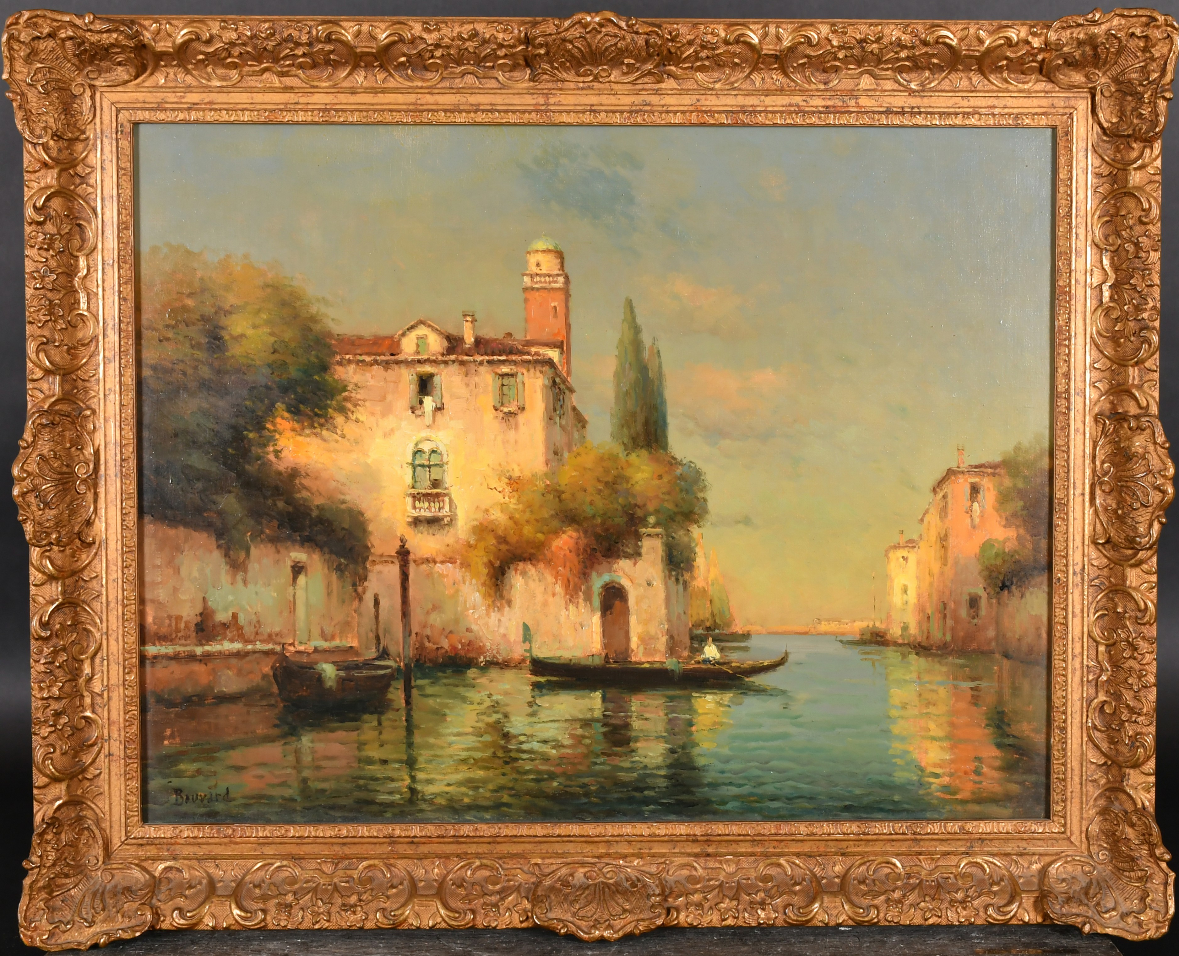 Noel Georges Bouvard (1912-1975) French. A Venetian Canal Scene, Oil on canvas, Signed, 19.5" x 25. - Image 2 of 4
