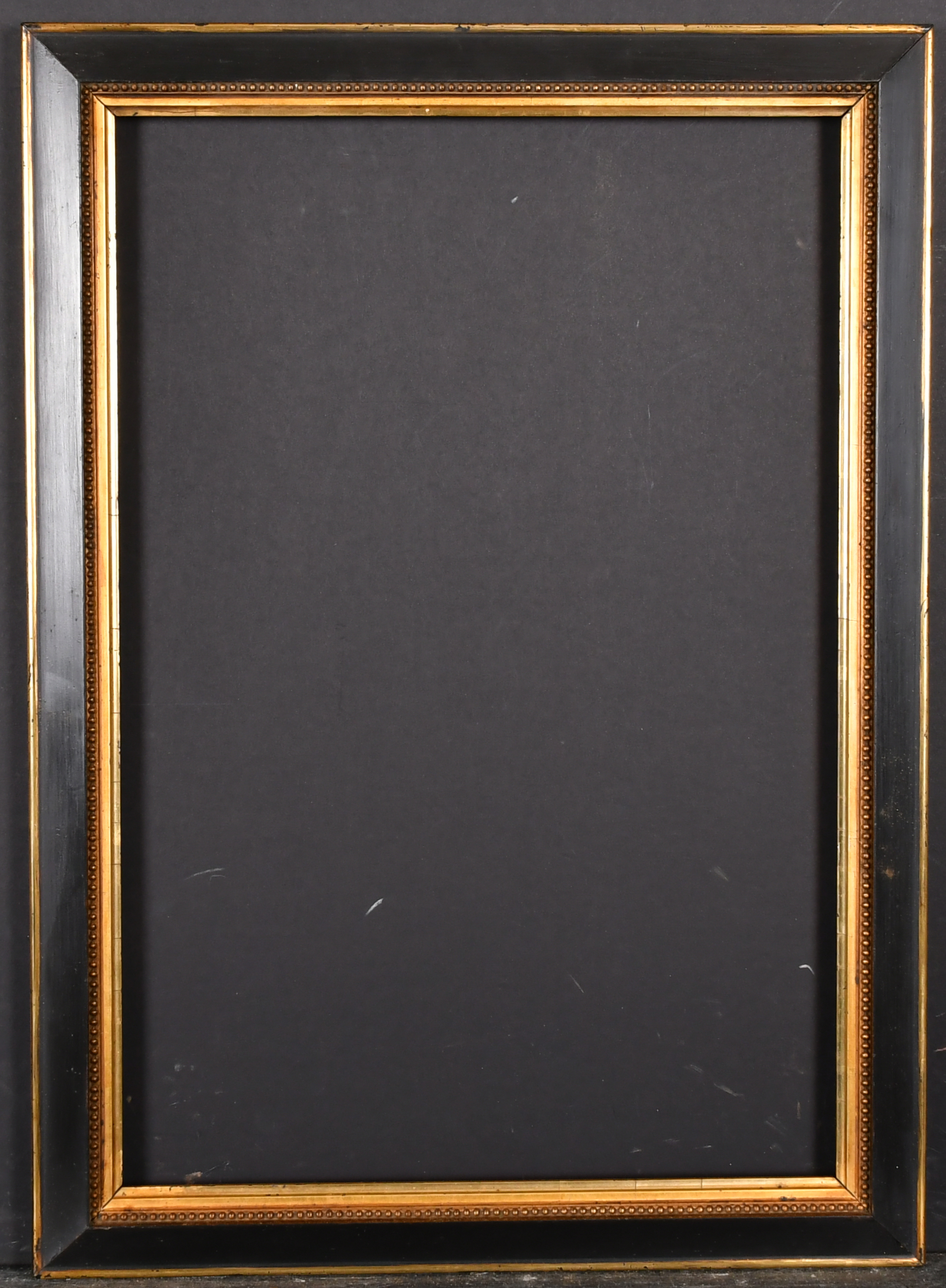 19th Century English School. A Black Painted Frame, with gilt inner and outer edges, rebate 19" x - Image 2 of 3